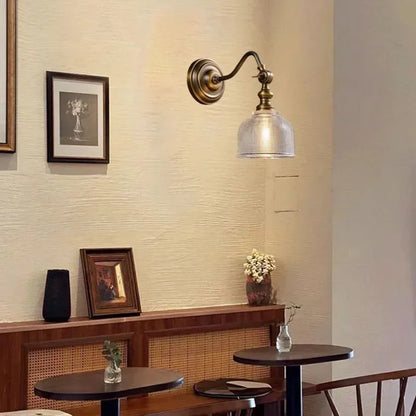 European brass wall light for living room