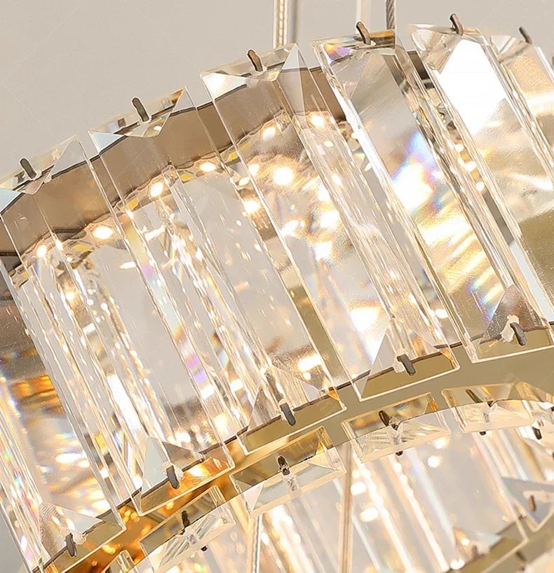 Crystal staircase chandelier for duplex living room