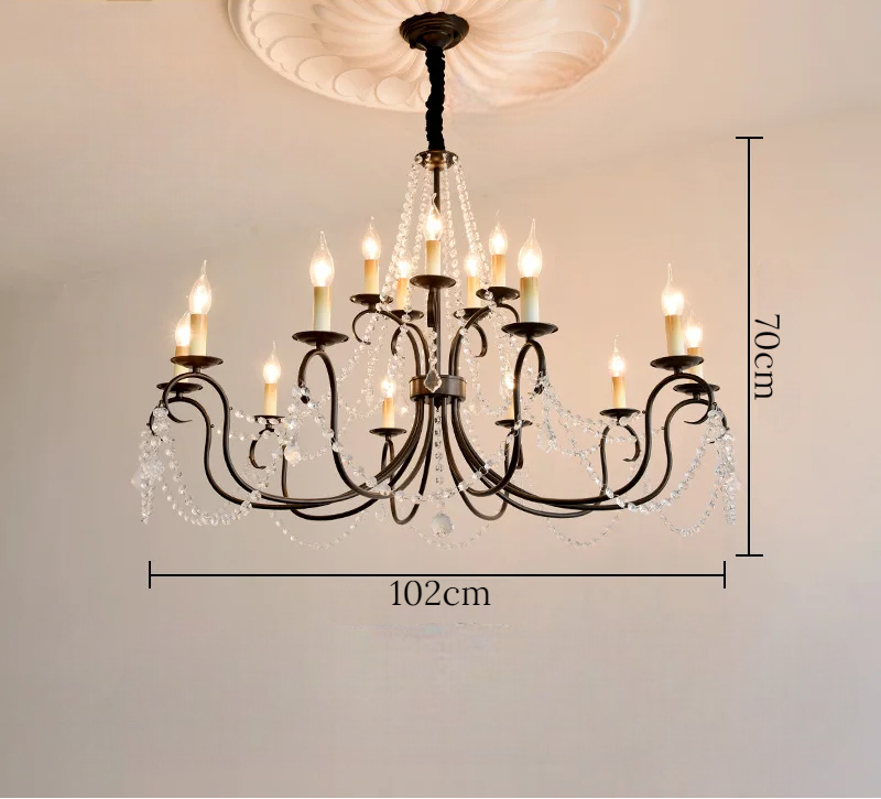 Noir french crystal loft piece