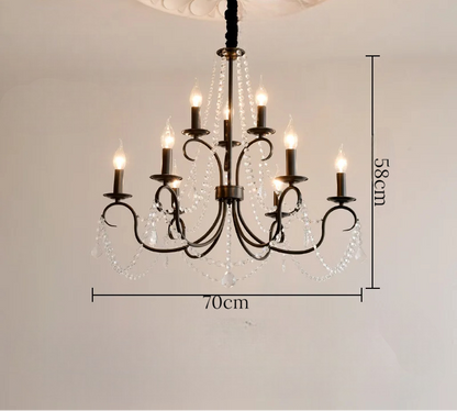 Noir french crystal loft piece