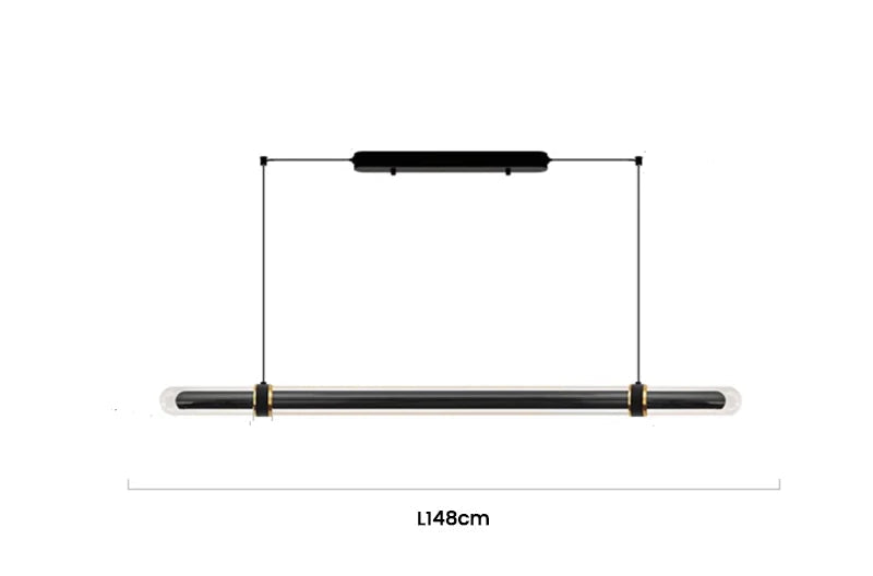 High end linear pendant light for bar counter