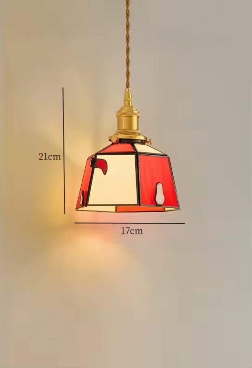 Suspension linéaire en verre rétro pour chambre à coucher et porche