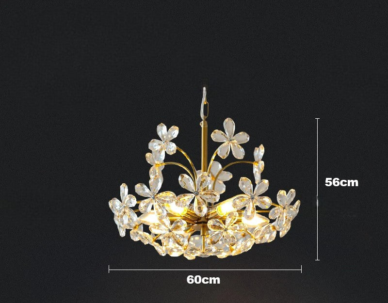 Crystal candle chandelier for living room