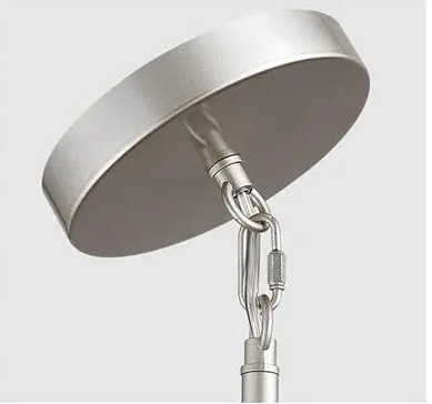 Farmhouse iron circle with wood inlay