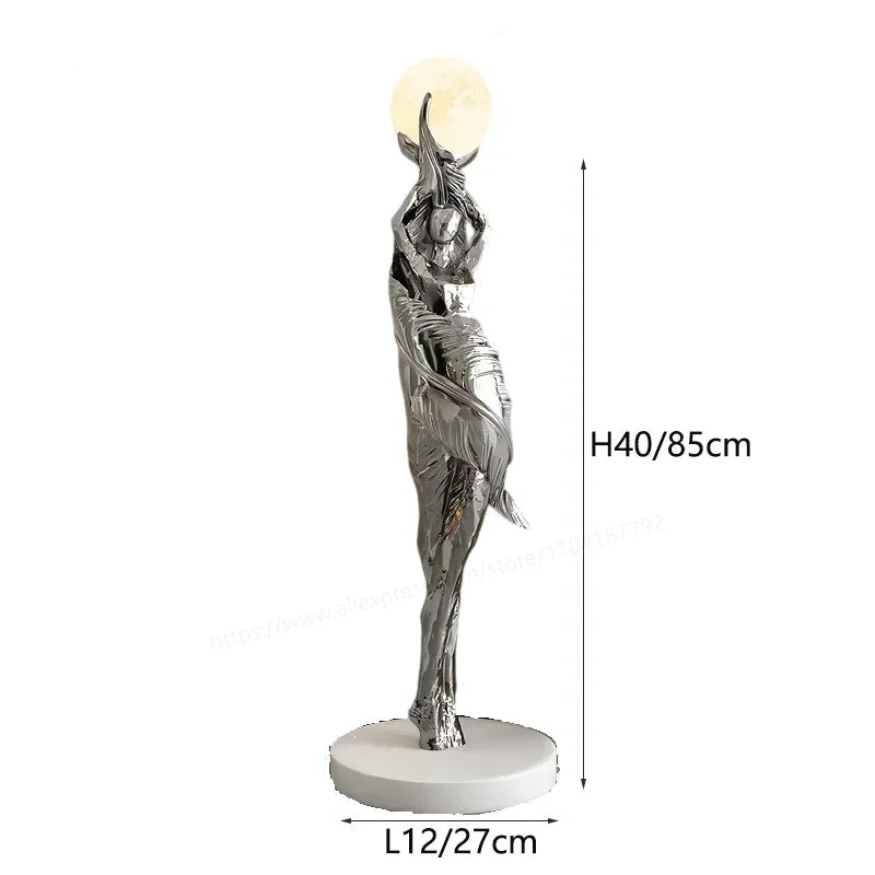 Sculptural humanoid floor lamp