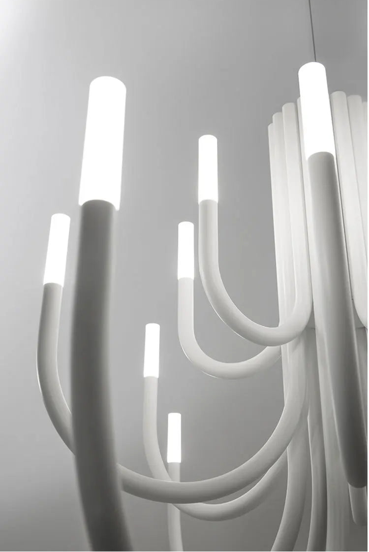 Minimalist linear chandelier for dining room