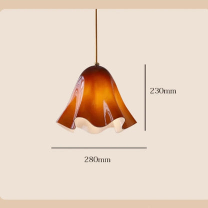 French vintage colorful glass chandelier for corridor