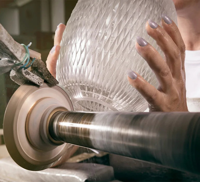Lustre en verre à LED pour escalier et salon