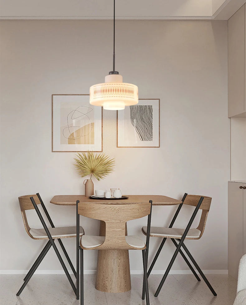 Suspension en verre blanc pour chambre à coucher et bar