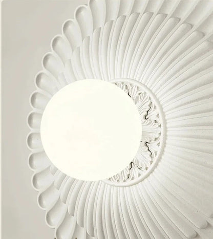 LUXELY milk white french round sconce