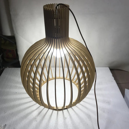 Scandinavian wooden pendant light