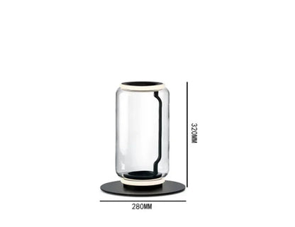 Model A 1-section Italian glass floor lamp – modern minimalist nordic design with 32cm height and 6W LED lighting.