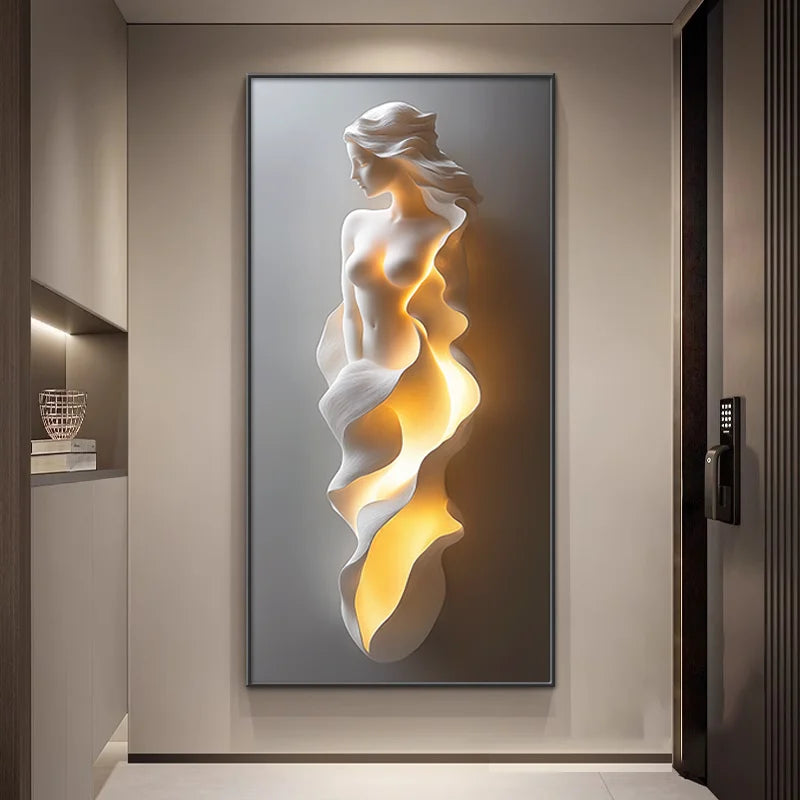 Abstracte wandlamp voor op de muur