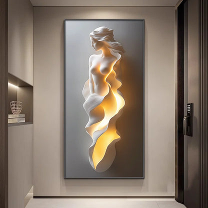 Abstracte wandlamp voor op de muur