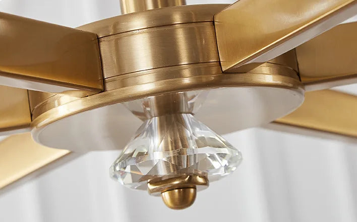 Iron frame crystal candle chandelier for dining room