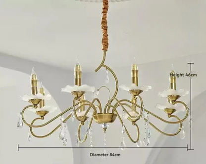 European antique copper chandelier