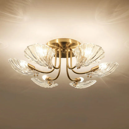 Postmodern design glass shell chandelier