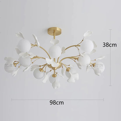 Low-profile 98cm wide modern pendant light with 38cm height, ideal for rooms with lower ceilings needing stylish lighting.