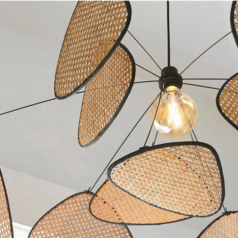 French rattan chandelier