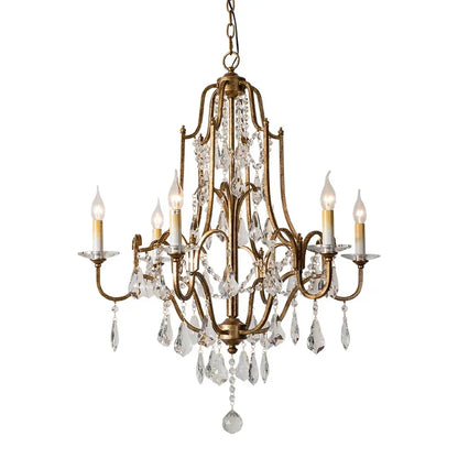 Grande gold country chandelier