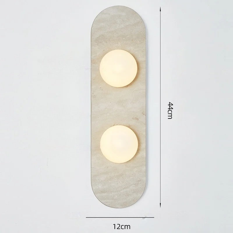 Lyxig vägglampa i marmorsten