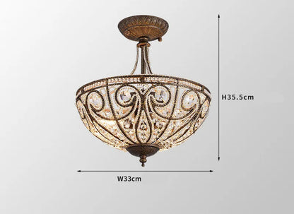 Halb bündige Kristall-Deckenleuchte