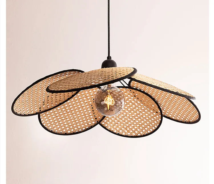 French rattan chandelier