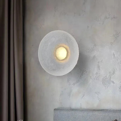 Frosted glass moon design sconce