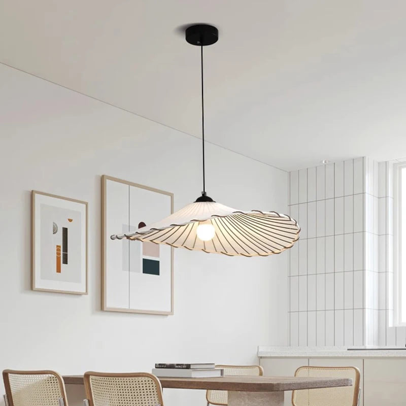 Katoenen linnen hanglamp voor de eetkamer