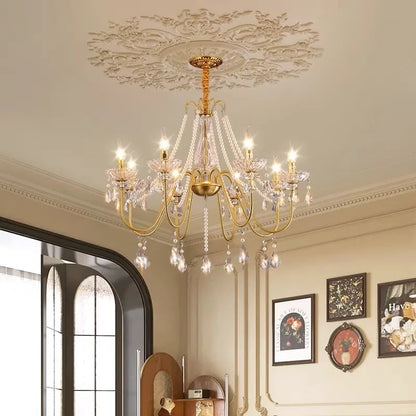 European french crystal salon light