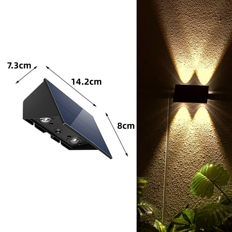 Solar-Wandleuchte mit Sensor