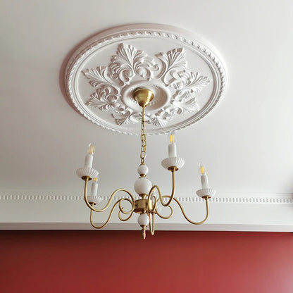 Lustre en cuivre avec bougeoirs