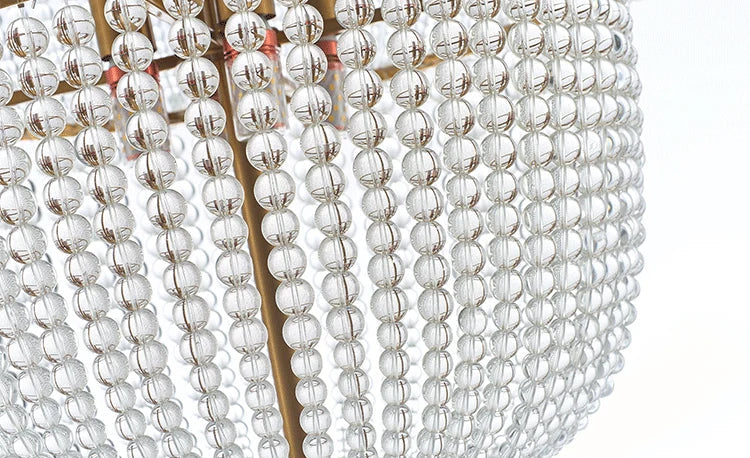 Tiered beaded chandelier for palace