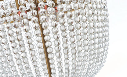 Tiered beaded chandelier for palace