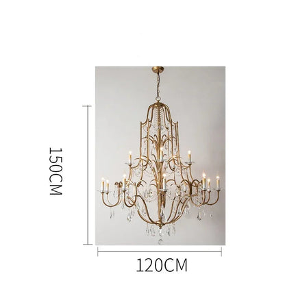 Grande gold country chandelier
