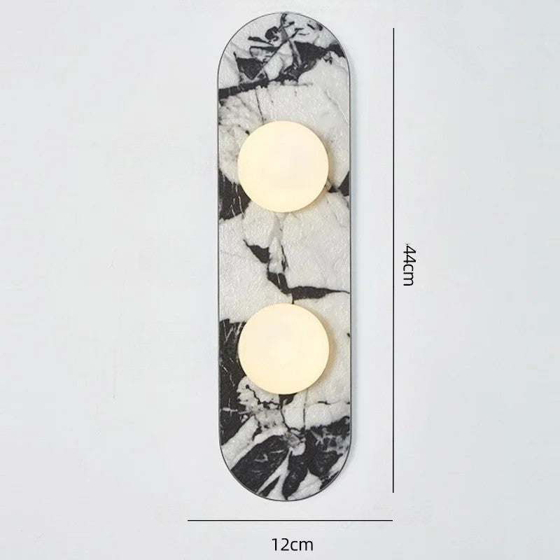 Lyxig vägglampa i marmorsten