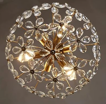 Crystal candle chandelier for living room