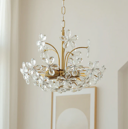 Crystal candle chandelier for living room