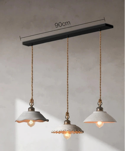 Loft ceramic vintage hanging lamp for cafe and dining