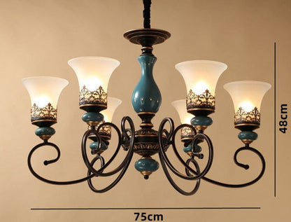 Emerald Ceramic Chandelier