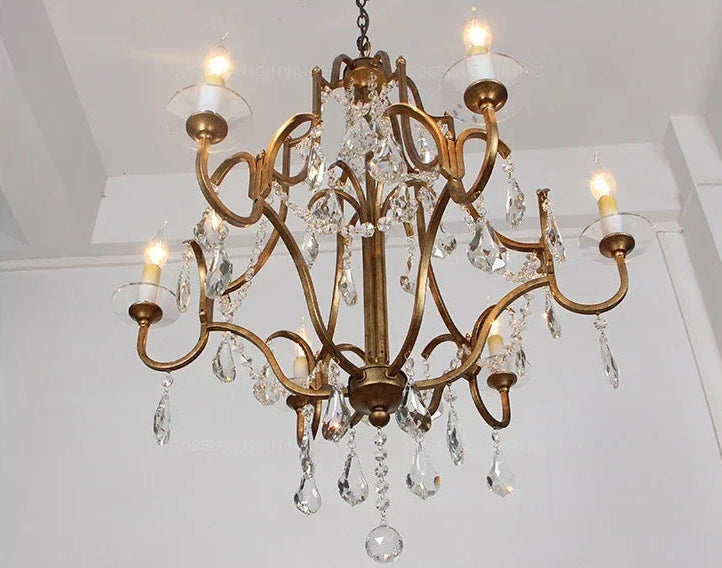 Grande gold country chandelier