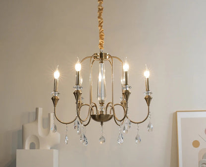 American candle crystal foyer light