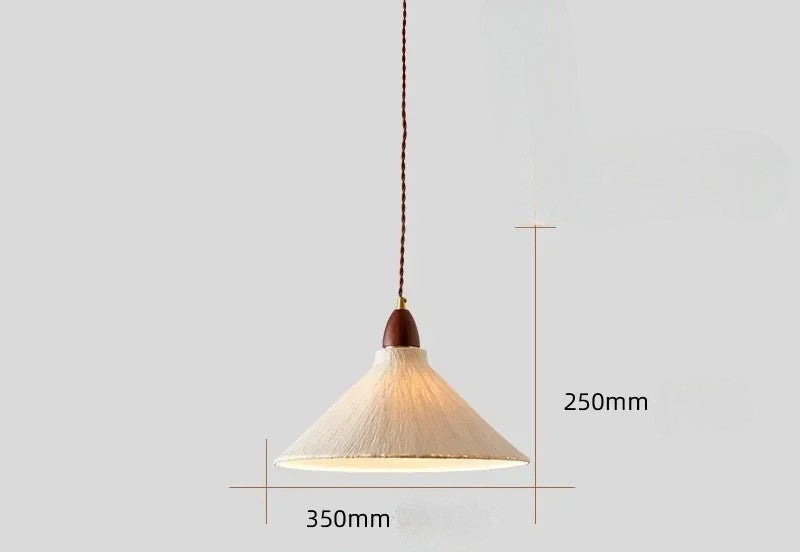 Suspension en papier de riz couleur noyer, style wabi sabi