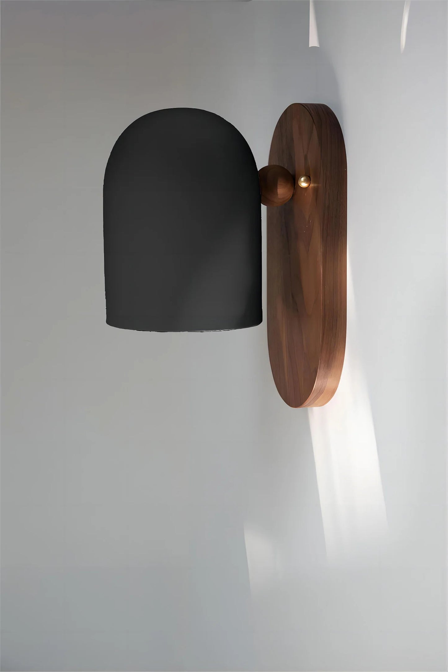 LUXELY simple modern wabi-sabi style walnut wood sconce