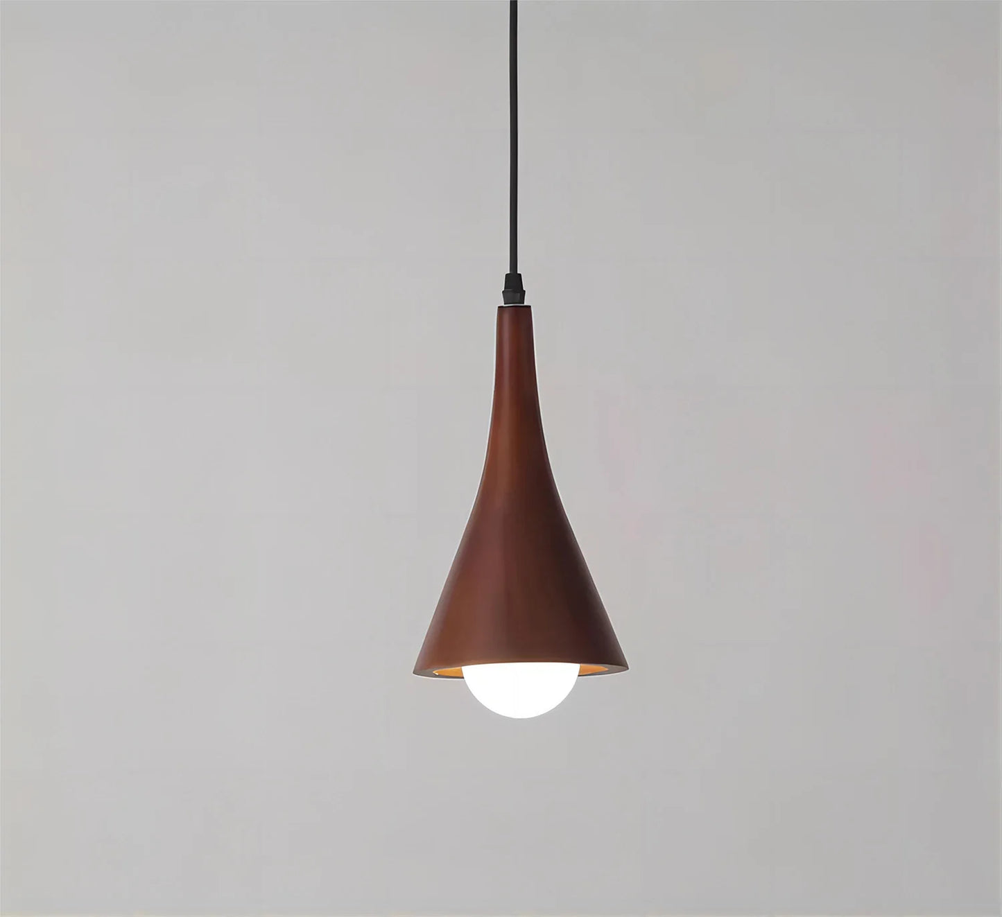 Walnut pendant light for living and dining room