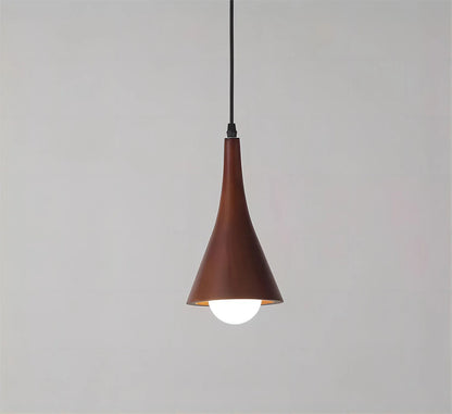 Walnut pendant light for living and dining room