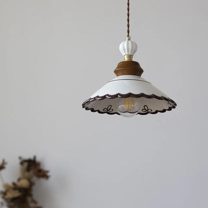 Lustre en céramique peint à la main pour table à manger