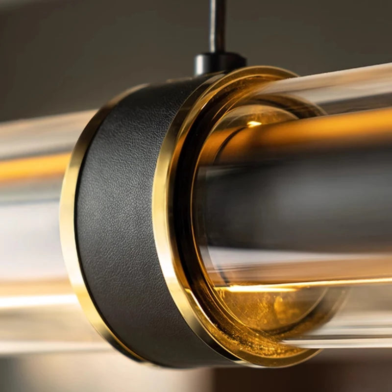 High end linear pendant light for bar counter