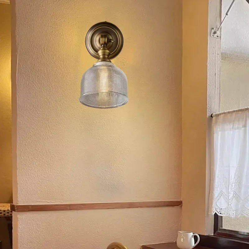 European brass wall light for living room
