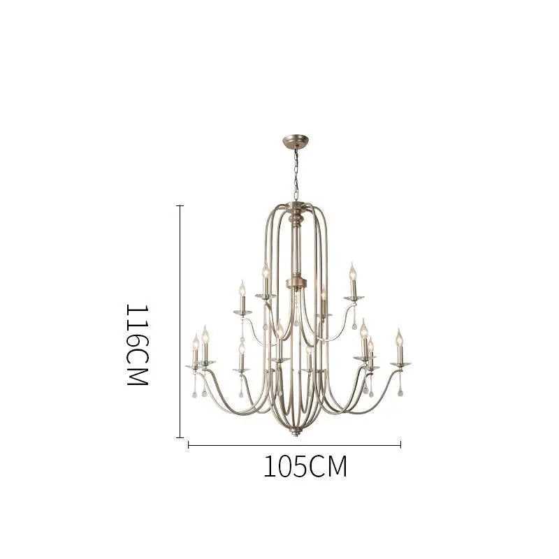 Duplex villa crystal chandelier